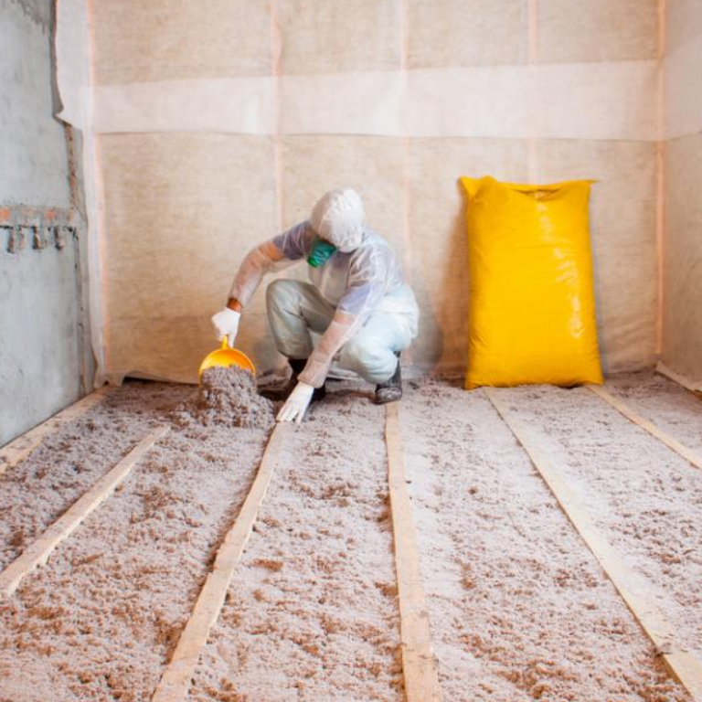 Blowing cellulose insulation